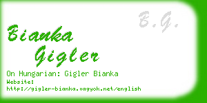 bianka gigler business card